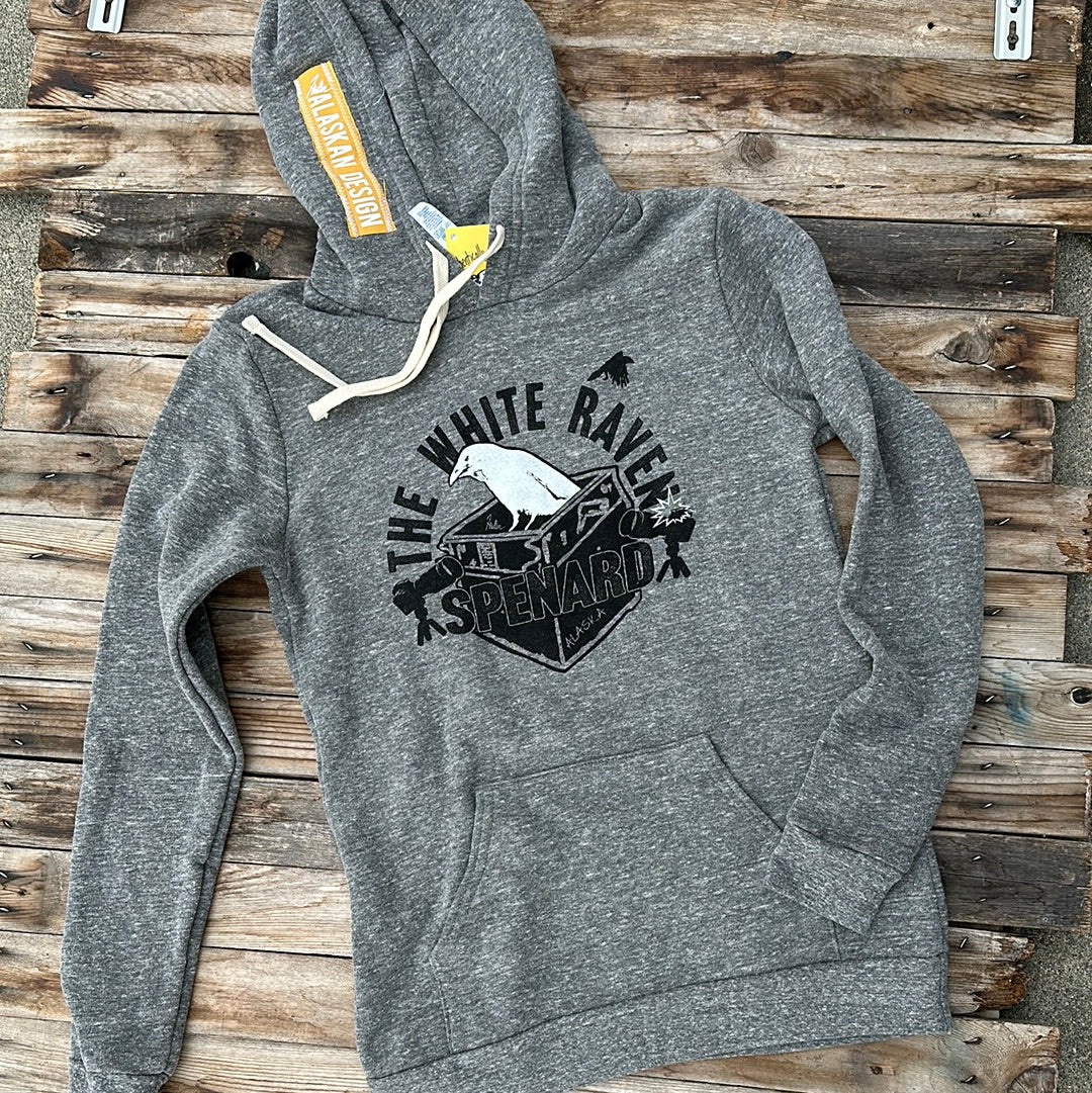 "White Raven" Hoodie (Heather Grey)