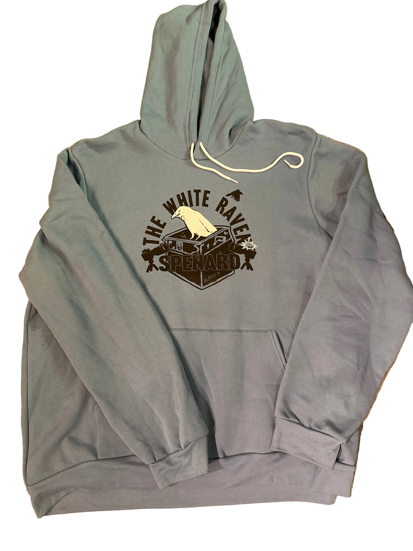 "White Raven" Hoodie (raven eye blue)