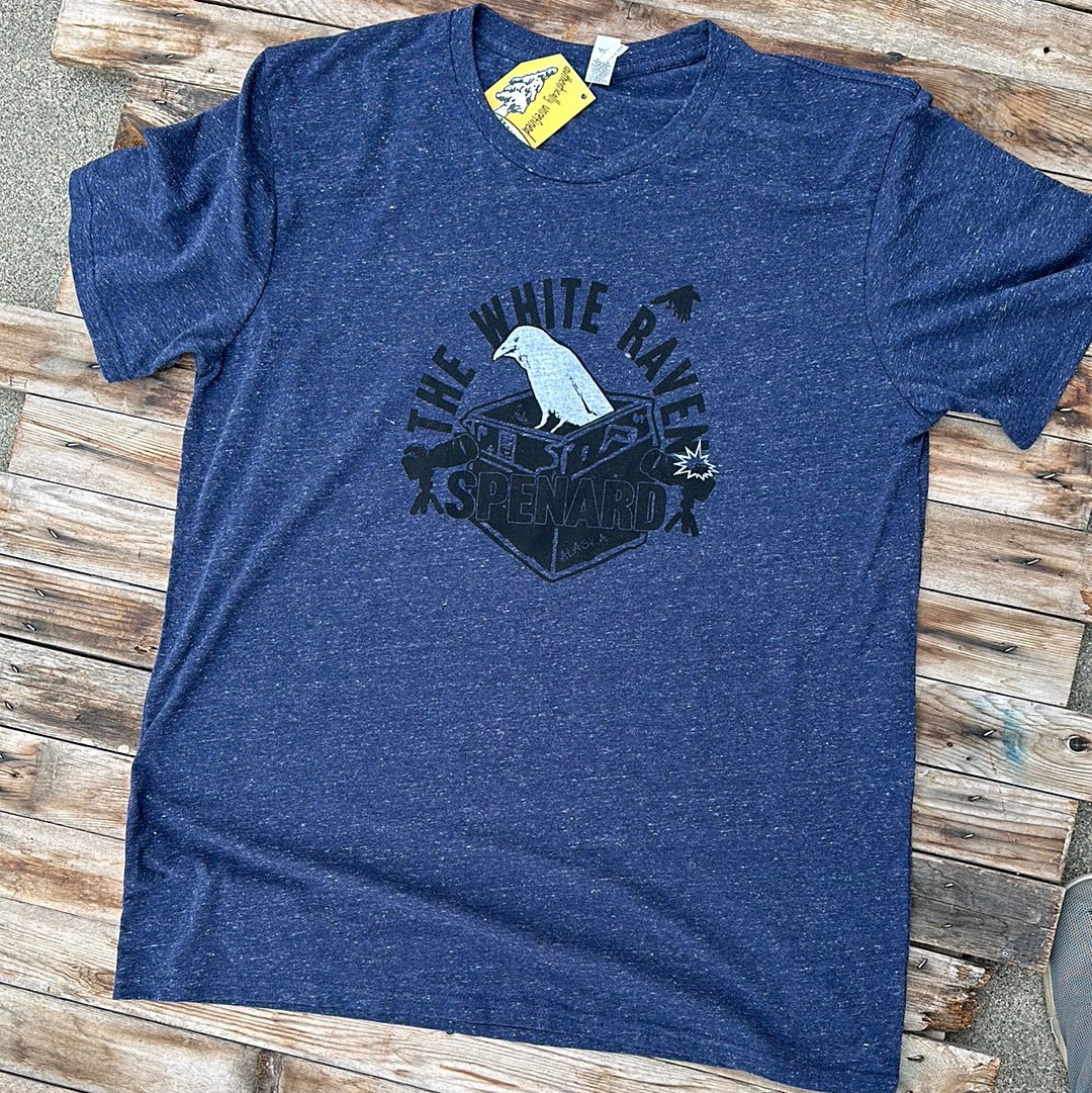 "White Raven" T-Shirt ("Dumpster" Green)