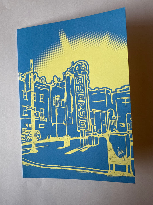 “4th Ave Theatre” greeting card