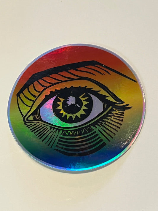 Rainbow Eye Sticker