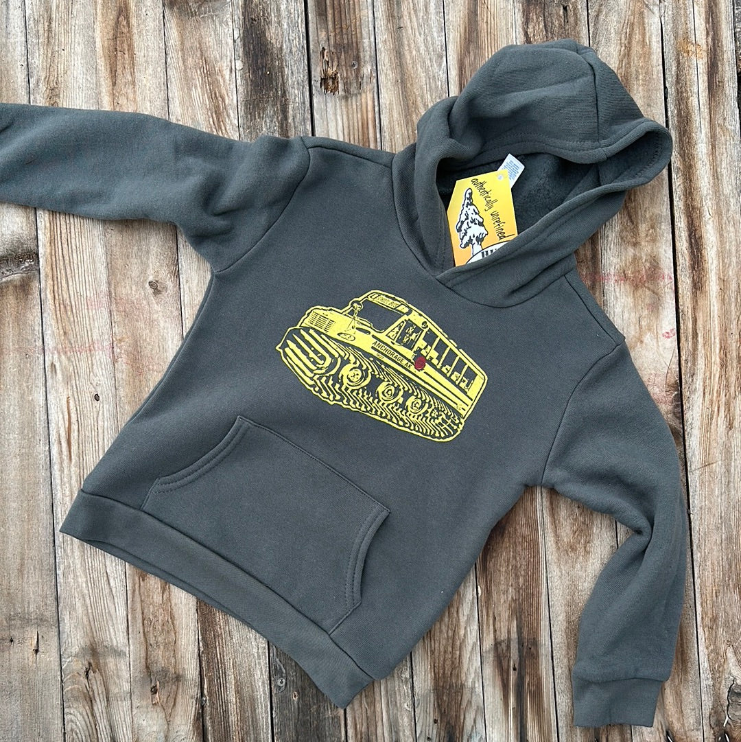 "Snow Day, School Bus" Kids Hoodie